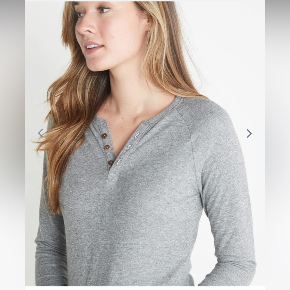Double Knit Henley - Heather Grey